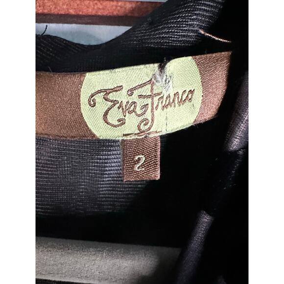 Anthropologie Eva Franco Black Velvet polka dot Women's formal dress size 2 - Picture 2 of 7